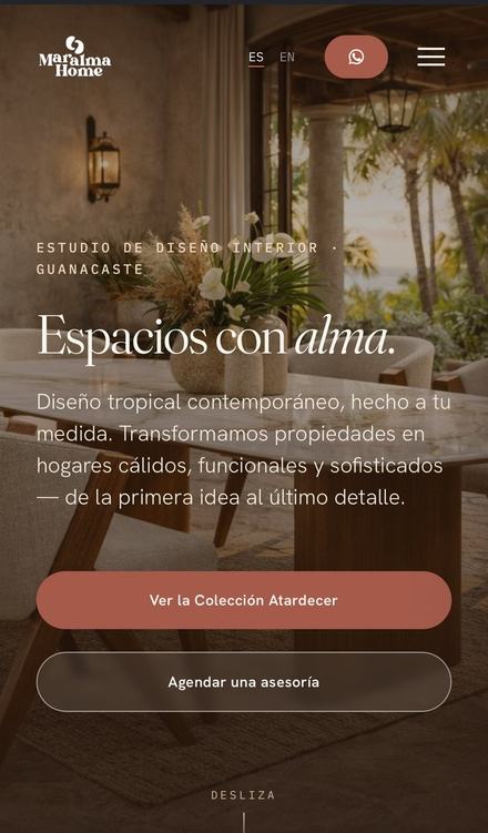 Página web de Maralma Home