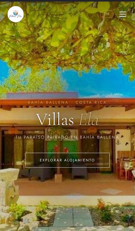 Página web de Villas Ela