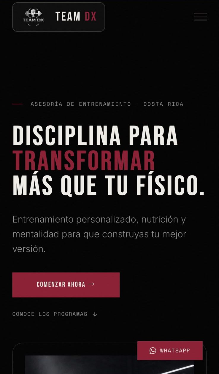 Sitio web de Team DX